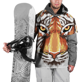 Накидка на куртку 3D с принтом Морда тигра от John Art в Курске, 100% полиэстер |  | Тематика изображения на принте: животные | новый год | праздник | тигр