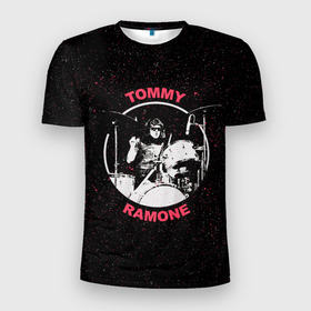 Мужская футболка 3D Slim с принтом Tommy Ramone в Петрозаводске, 100% полиэстер с улучшенными характеристиками | приталенный силуэт, круглая горловина, широкие плечи, сужается к линии бедра | alternative | music | punk | punkrock | ramones | ramons | rock | альтернатива | музыка | панк | панкрок | рамонс | рок