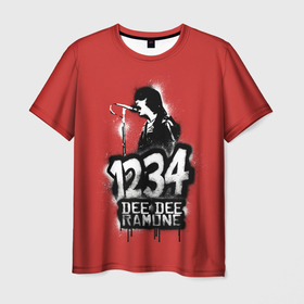 Мужская футболка 3D с принтом Dee Dee Ramone , 100% полиэфир | прямой крой, круглый вырез горловины, длина до линии бедер | alternative | music | punk | punkrock | ramones | ramons | rock | альтернатива | музыка | панк | панкрок | рамонс | рок