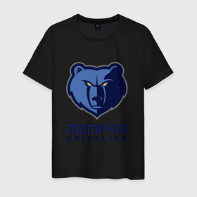 Мужская футболка хлопок с принтом Мемфис Гриззлис, Memphis Grizzlies в Екатеринбурге, 100% хлопок | прямой крой, круглый вырез горловины, длина до линии бедер, слегка спущенное плечо. | grizlies | grizzlies | memphis | memphis grizzlies | nba | гриззлис | гризлис | логотип | мемфис | мемфис гриззлис | нба