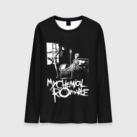 Мужской лонгслив 3D с принтом My Chemical Romance уходящий в окно в Санкт-Петербурге, 100% полиэстер | длинные рукава, круглый вырез горловины, полуприлегающий силуэт | mcr | my chemical romance | альтернативный | май кемикал романс | мкр | мой химический роман | мср | мхр | мцр | панк | поп | поппанк | рок группа