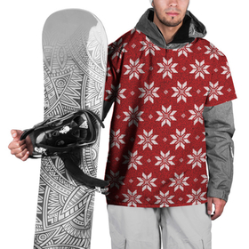 Накидка на куртку 3D с принтом Снежный орнамент , 100% полиэстер |  | Тематика изображения на принте: орнамент | праздник | снег | снежинки | узор