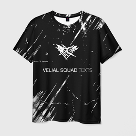 Мужская футболка 3D с принтом Velial Squad в Петрозаводске, 100% полиэфир | прямой крой, круглый вырез горловины, длина до линии бедер | pharaoh | velial | velial squad | velialsquad | велиал сквад | глубина | реакция | рэп