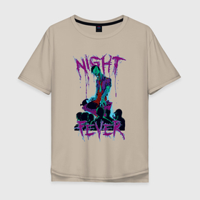 Мужская футболка хлопок Oversize с принтом Night Fever , 100% хлопок | свободный крой, круглый ворот, “спинка” длиннее передней части | арт | диджей | зомби | иллюстрация | музыкант | пульт