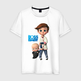 Мужская футболка хлопок с принтом Boss Baby | Босс Молокосос в Новосибирске, 100% хлопок | прямой крой, круглый вырез горловины, длина до линии бедер, слегка спущенное плечо. | baby | babycorp | boss | босс | бэбикорп | молокосос | темплтон | тим
