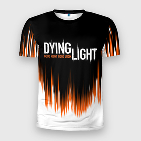 Мужская футболка 3D Slim с принтом DYING LIGHT GOOD NIGHT AND GOOD LUCK в Белгороде, 100% полиэстер с улучшенными характеристиками | приталенный силуэт, круглая горловина, широкие плечи, сужается к линии бедра | dying light | dying light 2 | monsters | zombie | даинг лайт | зомби | монстры | харан
