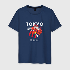 Мужская футболка хлопок с принтом TOKYO STYLE в Белгороде, 100% хлопок | прямой крой, круглый вырез горловины, длина до линии бедер, слегка спущенное плечо. | Тематика изображения на принте: tokyo | дракон | токио | япония | японцы