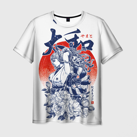 Мужская футболка 3D с принтом Ямато девушка самурай Ван Пис в Кировске, 100% полиэфир | прямой крой, круглый вырез горловины, длина до линии бедер | one piece | samurai | waifu | yamato | аниме | вайфу | ван пиз | ван пис | вон пиз | вон пис | луффи | ямато