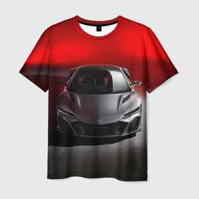 Мужская футболка 3D с принтом HONDA NSX в Санкт-Петербурге, 100% полиэфир | прямой крой, круглый вырез горловины, длина до линии бедер | acura | auto | crz | honda | honda power | japan | japanese | nnsx | nsx | sport | авто | автомобиль | автомобильные | акура | бренд | марка | машины | спорт | хонда | япония
