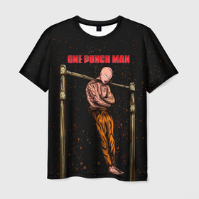 Мужская футболка 3D с принтом One Punch Man Сайтама турникимэн в Новосибирске, 100% полиэфир | прямой крой, круглый вырез горловины, длина до линии бедер | hagemanto | one punch man | one punchman | onepunchman | saitama | sensei | аниме | ван панч мен | ванпанчмен | лысый плащ | манга | сайтама | сильнейший человек | учитель | человек одинудар | человек одного удара