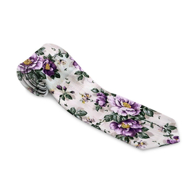 Галстук 3D с принтом Фиолетовое поле цветов , 100% полиэстер | Длина 148 см; Плотность 150-180 г/м2 | арт | рисунок | фиолетовые цветы | фиолетовый | фиолетовый цветок | цветок | цветы | яркие цветы | яркий цветок