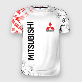 Мужская футболка 3D Slim с принтом MITSUBISHI JAPAN STYLE | SAMURAI AUTO , 100% полиэстер с улучшенными характеристиками | приталенный силуэт, круглая горловина, широкие плечи, сужается к линии бедра | mitsubishi | sport | митсубиси | митсубиши | спорт