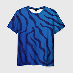 Мужская футболка 3D с принтом ВОДЯНОЙ ТИГР СИМВОЛ 2022 , 100% полиэфир | прямой крой, круглый вырез горловины, длина до линии бедер | 2022 символ | в топе | в тренде | год тигра | новый год | тигр | тигровый принт