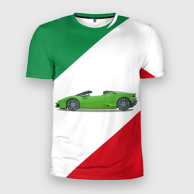 Мужская футболка 3D Slim с принтом Lamborghini (Италия) в Тюмени, 100% полиэстер с улучшенными характеристиками | приталенный силуэт, круглая горловина, широкие плечи, сужается к линии бедра | auto | car | cars | italia | italy | lamborghini | авто | автомобиль | италия | ламбо | ламборгини | машина | тачка