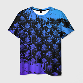 Мужская футболка 3D с принтом OVERLORD | оверлорд neon | НЕОН. в Новосибирске, 100% полиэфир | прямой крой, круглый вырез горловины, длина до линии бедер | anime | overlord | overlord ending | overlord opening | айнз | аниме | оверлорд