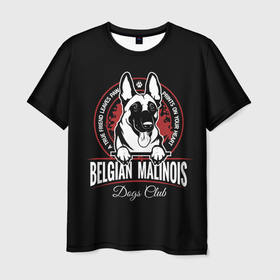 Мужская футболка 3D с принтом Бельгийская Овчарка (Малинуа) в Белгороде, 100% полиэфир | прямой крой, круглый вырез горловины, длина до линии бедер | animal | belgian shepherd | dog | malinois | sheepdog | бельгийская овчарка | год собаки | друг человека | животное | зверь | кинолог | малинуа | овчарка | пёс | порода собак | собака бельгийская овчарка | собаковод