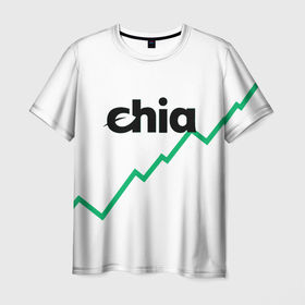 Мужская футболка 3D с принтом Криптовалюта Чиа , 100% полиэфир | прямой крой, круглый вырез горловины, длина до линии бедер | 2021 | 2022 | bitcoin | btc | chia | chia network | dogecoin | ethereum | ssd | xch | биткоин | в топе | в тренде | жёсткие диски | крипта | криптовалюта | майнинг | чиа