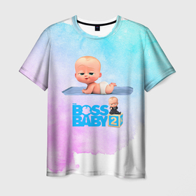 Мужская футболка 3D с принтом Маленький босс молокосос , 100% полиэфир | прямой крой, круглый вырез горловины, длина до линии бедер | baby | boss | boss baby | босс | босс молокосос | маленький босс | малыш | мальчик | молокосос | ребенок