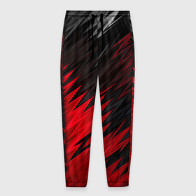 Мужские брюки 3D с принтом ЧЁРНО КРАСНЫЕ КРАСКИ | RED BLACK STRIPES , 100% полиэстер | манжеты по низу, эластичный пояс регулируется шнурком, по бокам два кармана без застежек, внутренняя часть кармана из мелкой сетки | abstract | geometry | geometry stripes | grunge | texture | waves | абстракция | брызги | волны | геометрические полосы | геометрия | гранж | краски | текстура