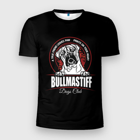 Мужская футболка 3D Slim с принтом Бульмастиф (Bullmastiff) в Екатеринбурге, 100% полиэстер с улучшенными характеристиками | приталенный силуэт, круглая горловина, широкие плечи, сужается к линии бедра | animal | bulldog | bullmastiff | dog | mastiff | бульдог | бульмастиф | год собаки | друг человека | животное | зверь | кинолог | мастиф | пёс | порода собак | собака бульмастиф | собаковод | сторожевая собака