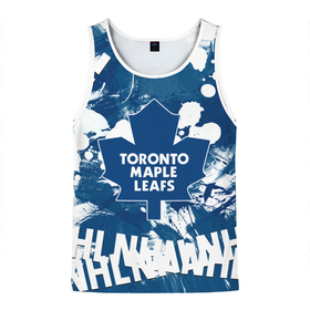 Мужская майка 3D с принтом Торонто Мейпл Лифс, Toronto Maple Leafs в Санкт-Петербурге, 100% полиэстер | круглая горловина, приталенный силуэт, длина до линии бедра. Пройма и горловина окантованы тонкой бейкой | hockey | maple leafs | nhl | toronto | toronto maple leafs | usa | мейпл лифс | нхл | спорт | сша | торонто | торонто мейпл лифс | хоккей | шайба