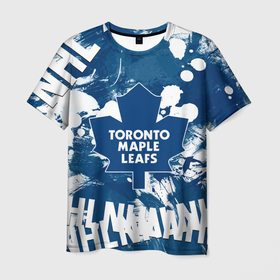 Мужская футболка 3D с принтом Торонто Мейпл Лифс, Toronto Maple Leafs в Новосибирске, 100% полиэфир | прямой крой, круглый вырез горловины, длина до линии бедер | hockey | maple leafs | nhl | toronto | toronto maple leafs | usa | мейпл лифс | нхл | спорт | сша | торонто | торонто мейпл лифс | хоккей | шайба