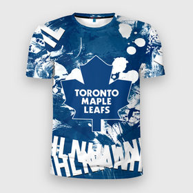 Мужская футболка 3D Slim с принтом Торонто Мейпл Лифс, Toronto Maple Leafs в Новосибирске, 100% полиэстер с улучшенными характеристиками | приталенный силуэт, круглая горловина, широкие плечи, сужается к линии бедра | hockey | maple leafs | nhl | toronto | toronto maple leafs | usa | мейпл лифс | нхл | спорт | сша | торонто | торонто мейпл лифс | хоккей | шайба