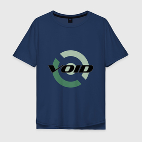 Мужская футболка хлопок Oversize с принтом Void Linux в Белгороде, 100% хлопок | свободный крой, круглый ворот, “спинка” длиннее передней части | distro | linux | void | void linux | воид | войд | дистрибутив | линукс | линух | ос | свободное по