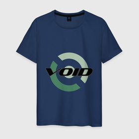 Мужская футболка хлопок с принтом Void Linux в Белгороде, 100% хлопок | прямой крой, круглый вырез горловины, длина до линии бедер, слегка спущенное плечо. | Тематика изображения на принте: distro | linux | void | void linux | воид | войд | дистрибутив | линукс | линух | ос | свободное по