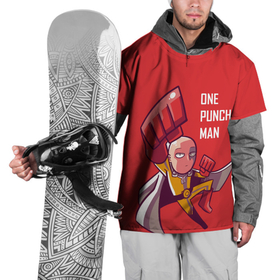 Накидка на куртку 3D с принтом Ванпачмен удар в Курске, 100% полиэстер |  | one punch man | ванпачмен | лысый супергерой | сайтама | удар