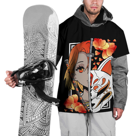 Накидка на куртку 3D с принтом Samurai girl в Екатеринбурге, 100% полиэстер |  | Тематика изображения на принте: girl | japan | samurai | лис | маска | мечи | самурай | цветы