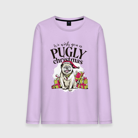 Мужской лонгслив хлопок с принтом Pugly Christmas , 100% хлопок |  | Тематика изображения на принте: christmas | dog | drawing | gifts | new year | pug | pugly | мопс | новый год | пес | подарки | рисунок | рождество | собака