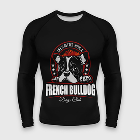 Мужской рашгард 3D с принтом Французский Бульдог (French Bulldog) в Екатеринбурге,  |  | animal | bulldog | dog | french bulldog | french bulldog p | pit bull | бойцовская собака | бульдог | год собаки | друг человека | животное | зверь | кинолог | пёс | питбуль | собака французский бульдог | собаковод