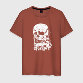 Мужская футболка хлопок с принтом Creepy в Кировске, 100% хлопок | прямой крой, круглый вырез горловины, длина до линии бедер, слегка спущенное плечо. | creepy | зло | зомби | монстр | скелет | страшный | хоррор | череп