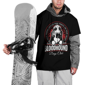 Накидка на куртку 3D с принтом Бладхаунд (Bloodhound) в Тюмени, 100% полиэстер |  | animal | bloodhound | dog | бладхаунд | год собаки | гончая собака | друг человека | животное | зверь | ищейка | кинолог | пёс | собака бладхаунд | собаковод | четвероногий | щенкок бладхаунд