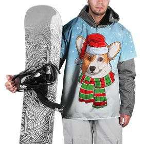 Накидка на куртку 3D с принтом Новогодний Корги   New Years Corgi в Кировске, 100% полиэстер |  | christmas | corgi | dog | santa | дед мороз | елка | зима | корги | новый год | рождество | санта | снег | снегурочка | снежинка | собака | собачка | щенок