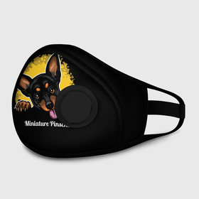 Маска из неопрена с принтом Пинчер (Miniature Pinscher) в городе Новоалтайск, неопрен 100% | Форма огибающая нос. Резинки для ушей с дополнительной резинкой на затылке. Клапан для выдоха для активного дыхания при занятиях спортом. Эластичный материал маски и окантовки для лучшего растяжения и прилегания маски.  | animal | dog | german pinscher | min pi | miniature pinscher | pinscher | год собаки | друг человека | животное | зверь | кинолог | мин пин | миниатюрный пинчер | немецкий пинчер | пёс | пинчер | порода собак | собака