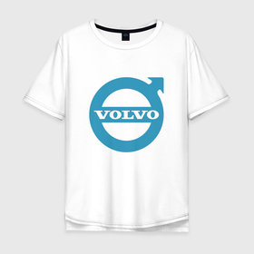 Мужская футболка хлопок Oversize с принтом Volvo логотип в Белгороде, 100% хлопок | свободный крой, круглый ворот, “спинка” длиннее передней части | abstract | auto | brand | car | carbon | geometry | sport | volvo | абстракция | авто | автомобиль | автомобильные | бренд | вольва | вольво | геометрия | классика | машины | спорт | текстура