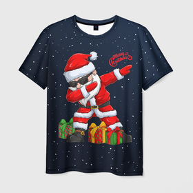 Мужская футболка 3D с принтом SANTA DABBING , 100% полиэфир | прямой крой, круглый вырез горловины, длина до линии бедер | christmas | dab | dabbing | santa | дед мороз | елка | зима | новый год | подарок | рождество | санта | снег | снегурочка | снежинка