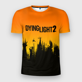 Мужская футболка 3D Slim с принтом DYING LIGHT 2 | ХОРОШЕЙ НОЧИ И УДАЧИ в Белгороде, 100% полиэстер с улучшенными характеристиками | приталенный силуэт, круглая горловина, широкие плечи, сужается к линии бедра | Тематика изображения на принте: apocalypsis | dying light | dying light 2 | dying light the following | haran | horror | kyle craig | monsters | survivor | zombie | апокалипсис | выживалка | даинг лайт | зомби | кайл крейн | монстры | харан