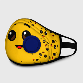 Маска из неопрена с принтом FORTNITE BANANA FACE   ФОРТНАЙТ БАНАН в городе Новоалтайск, неопрен 100% | Форма огибающая нос. Резинки для ушей с дополнительной резинкой на затылке. Клапан для выдоха для активного дыхания при занятиях спортом. Эластичный материал маски и окантовки для лучшего растяжения и прилегания маски.  | Тематика изображения на принте: deadmau5 | fortnite | fortnite 2 | fortnite маршмелло | ikonik | marshmello | ninja | ninja streamer | raven | travis scott | tyler blevins | банан | ворон | иконик | ниндзя | пили | рейвен | трэвис скотт | фортнайт | фортнайт маршмелло