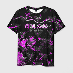 Мужская футболка 3D с принтом VELIAL   SQUAD. , 100% полиэфир | прямой крой, круглый вырез горловины, длина до линии бедер | pharaoh | velial | velial squad | velialsquad | велиал сквад | глубина | рэп