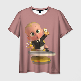 Мужская футболка 3D с принтом Малыш босс , 100% полиэфир | прямой крой, круглый вырез горловины, длина до линии бедер | Тематика изображения на принте: baby | babycorp | boss | большой | босс | дети | дитя | малыш | младенец | молокососс | ребенок
