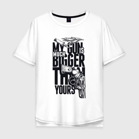 Мужская футболка хлопок Oversize с принтом BlackGun в Кировске, 100% хлопок | свободный крой, круглый ворот, “спинка” длиннее передней части | black | арт | иллюстрация | пистолет | пушка | ствол