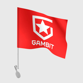 Флаг для автомобиля с принтом Gambit Esports | КС:ГО в Екатеринбурге, 100% полиэстер | Размер: 30*21 см | 