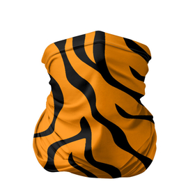 Бандана-труба 3D с принтом ТИГРИННЫЕ ПОЛОСЫ в Тюмени, 100% полиэстер, ткань с особыми свойствами — Activecool | плотность 150‒180 г/м2; хорошо тянется, но сохраняет форму | Тематика изображения на принте: 2022 | в топе | в тренде | полосы | принт тигр | символ года | тигр