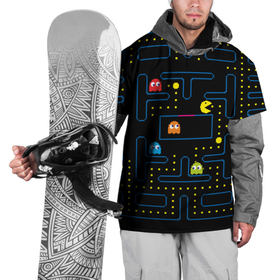 Накидка на куртку 3D с принтом Пиксельный Пакман в Курске, 100% полиэстер |  | Тематика изображения на принте: pacman | пакман | пиксел | пиксельный пакман | пэкмэн