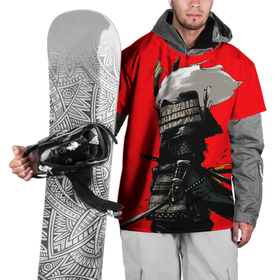 Накидка на куртку 3D с принтом Самурай сёгун на красном фоне в Екатеринбурге, 100% полиэстер |  | Тематика изображения на принте: samurai | wano kuni | ниндзя | путь война | самурай | семь самураев | токио | черный самурай | японский самурай