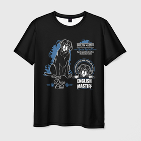 Мужская футболка 3D с принтом Английский Мастиф (English Mastiff) в Белгороде, 100% полиэфир | прямой крой, круглый вырез горловины, длина до линии бедер | animal | cane corso | dog | english mastiff | mastiff | английский мастиф | год собаки | дог | друг человека | животное | зверь | кане корсо | кинолог | мастиф | пёс | порода собак | собака мастиф | собаковод | четвероногий