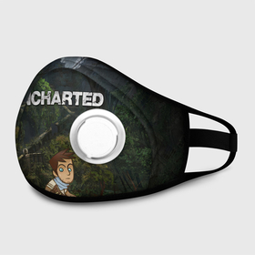 Маска из неопрена с принтом Uncharted | На картах не значится в городе Новоалтайск, неопрен 100% | Форма огибающая нос. Резинки для ушей с дополнительной резинкой на затылке. Клапан для выдоха для активного дыхания при занятиях спортом. Эластичный материал маски и окантовки для лучшего растяжения и прилегания маски.  | drakes fortune святилище | nathan drake uncharted | uncharted джунгли | анчартед дрейк | натан дрейк | натан дрейк в джунглях | охотник за сокровищами дрейк